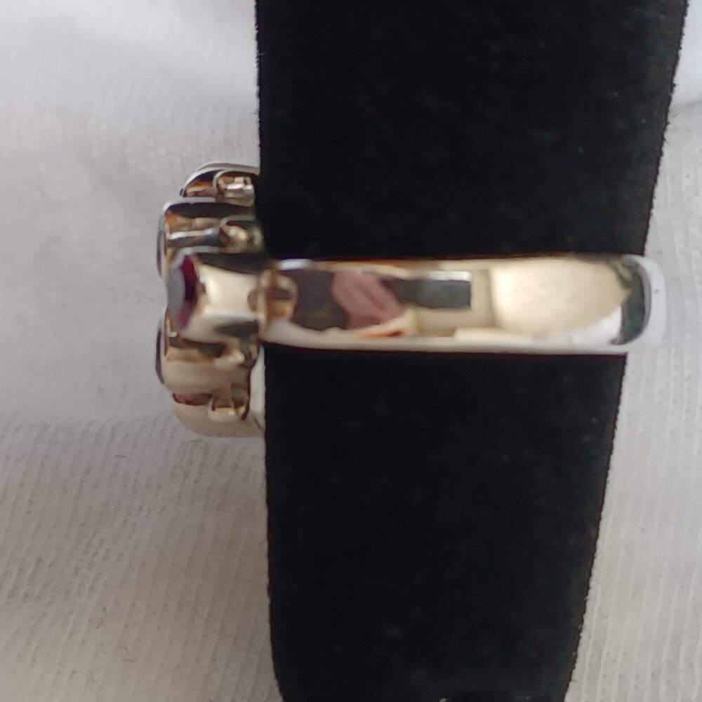 Nicky Butler ring blue topaz pink tourmaline silver size 5 like new - Picture 3 of 16